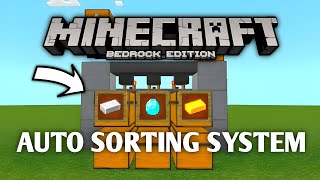 Auto Sorting System In Minecraft PocketJavaBedrock 121  Savage Boy [upl. by Sudoeht896]