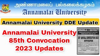 Annamalai University DDE Degree Certificate Latest Updates 👍 [upl. by Namaan84]