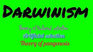 Darwinism  Theories of evolution Theory of pangenesis Artificial selection Natural selection [upl. by Jeffcott]