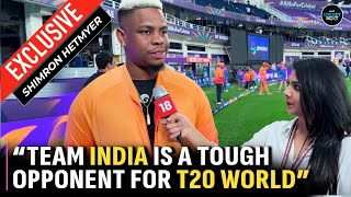 Shimron Hetmyer Interview “Team India is a Tough Opponent for T20 World”  ILT20  Cicket News [upl. by Ognimod]