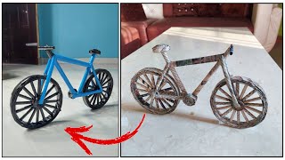 Newspaper Cycle Making Ideas  DIY Home decoration  Newspaper crafts [upl. by Aehsrop]