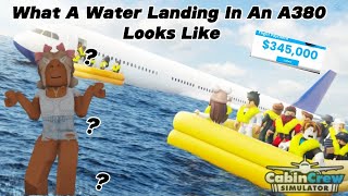 WHAT A WATER LANDING LOOKS LIKE IN AN A380 IN CABIN CREW SIMULATOR [upl. by Aitselec38]