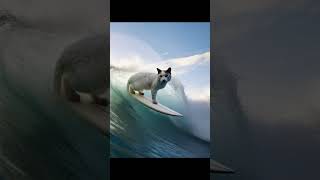 Epic Surfing Cats Video  VIRALCATS cats catshorts surfing [upl. by Ocer]