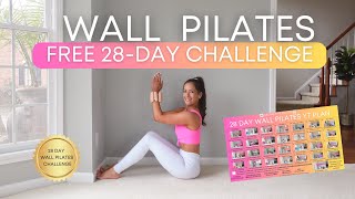 28 Day Wall Pilates Challenge for Beginners  Build Core Strength at Home [upl. by Neelik723]