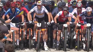 Mountain Bike Crosscountry Les Gets Men Elite 50fps 28 Aug 2022 [upl. by Marinna]