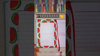 Water melon Border✨🍉youtubejournaldiybreatheartjournalideas [upl. by Barcus77]