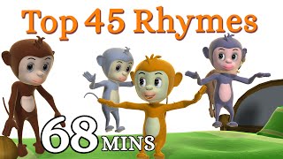 Five Little Monkeys Jumping On The Bed Nursery Rhyme  Kids Songs  3D English Rhymes for Children [upl. by Nollat]