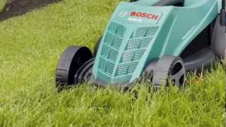 Bosch garden tools  Electric lawnmower  Rotak 32mpgflv [upl. by Ahseik]