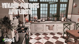 Vintage Painters Apartment  The Sims 4 CC Speed Build [upl. by Bish887]