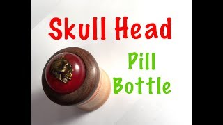 Turning a Skull Resin Dome Pill Bottle on the Wood Lathe [upl. by Eerized]