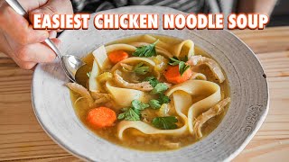 30 Minute Homemade Chicken Noodle Soup [upl. by Kcoj]