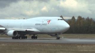 Asiana Cargo Boeing 747400 TakeoffLanding  OSL Oslo Gardermoen [upl. by Onihc368]