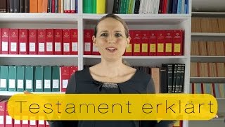 Was ist genau ein Testament [upl. by Mccowyn]