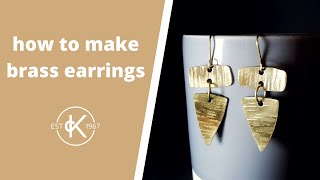 12 Months Of Metal  How To Make Textured Brass Earrings [upl. by Raphaela70]