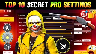 10 Secret Pro Settings 100 Working 😱  Auto Headshot Setting in Free Fire  Best Sensitivity [upl. by Rohn]