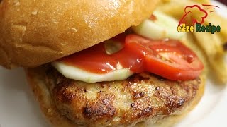 সিম্পল চিকেন বার্গার রেসিপি  Simple Chicken Burger Recipe [upl. by Orrin303]