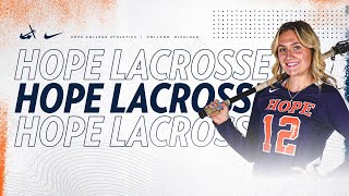 Hope vs Alma  Womens Lacrosse 4324  NCAA D3 Lacrosse  MIAA Lacrosse [upl. by Koziel]