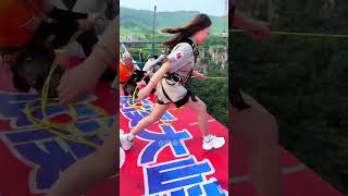 Bungee Jumping With Rope In Beautiful PlaceAsmr Bungee Jumping shorts [upl. by Hosbein361]