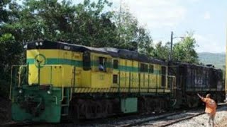 Jamaica Bauxite Train passing by in Bog Walk [upl. by Akcirederf26]