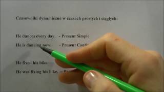 Czasowniki dynamiczne i statyczne  język angielski  stative and dynamic verbs [upl. by Atnima]