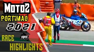 Highlight Moto2 Portugal  Bo Bendsneyder Crash PortugueseGP [upl. by Elephus795]