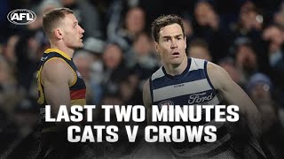 Last Two Minutes Geelong Cats v Adelaide Crows  Round 21 2024  AFL [upl. by Ailet898]