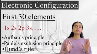 Electronic Configuration for first 30 elements  Chemistry [upl. by Vaasta140]