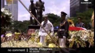 Procession to honour former President Corazon Aquino [upl. by Quincy541]