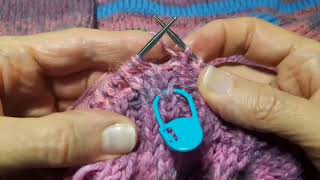 How to transition from 2x2 rib into 1x1 rib Double Stockinette Stitch PART 1 [upl. by Ssidnac406]