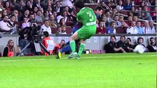 Barcelona vs Racing Santander 30 All Highlights And Goals  15102011  La liga [upl. by Oivalf]