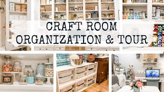 15 Craft Room Organization Ideas  Craft Room Tour [upl. by Neoma]