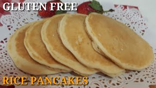 Gluten Free Pancakes using Rice Flour  Soft and Fluffy Rice Pancakes [upl. by Einohtna]