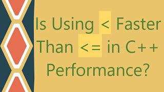 Is Using Faster Than  in C Performance [upl. by Velick]