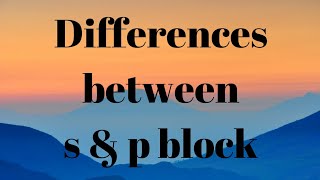 7Long form of periodic Table s and p block differences jee NEET cbse grade XI Chemistry [upl. by Huppert]