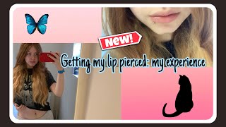 I got my lip pierced yesterday aftercare pain level piercing tour etc [upl. by Sussi960]