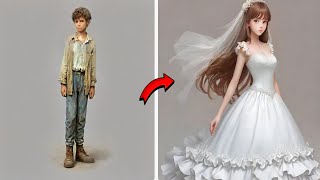 Wedding TG TF  Male to Female  Transformation Animation  Gender Bender [upl. by Ymmak70]