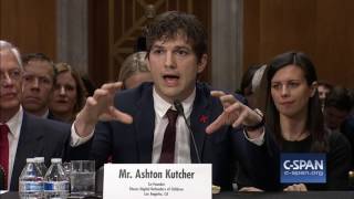 Ashton Kutcher FULL OPENING STATEMENT CSPAN [upl. by Barna116]