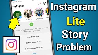 Instagram Lite Par Story Kaise Dale  Instagram Lite Story Problem [upl. by Seni]