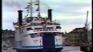 Earl Godwin British Ferries Departs Weymouth 1985 [upl. by Aitselec]