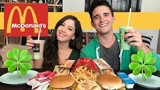 Our Favorite McDonalds Items  Shamrock Shake Mukbang [upl. by Kristo314]