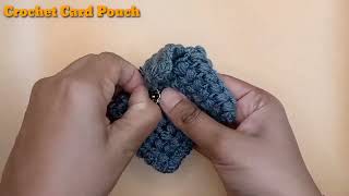 HOW TO MAKE CROCHET CARD POUCH 👝 DESIGN TARJETERO DE CROCHET DISEÑO [upl. by Annairda]