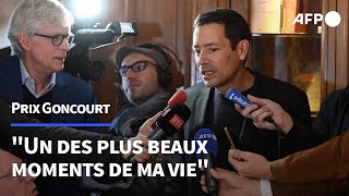 Goncourt 2023 quotUn grand moment démotionquot pour JeanBaptiste Andrea  AFP Extrait [upl. by Oskar]