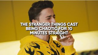 the stranger things cast being chaotic for 10 minutes straight [upl. by Blunt832]