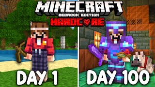 I Survived 100 Days in Minecraft Bedrock Hardcore [upl. by Lole]