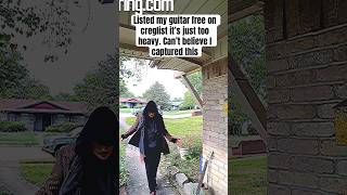 Strange man takes free guitar on doorbell camera [upl. by Devehcoy288]