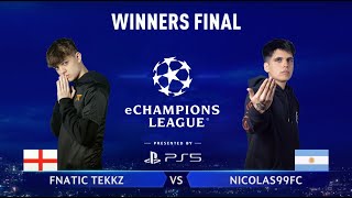 TEKKZ vs NICOLAS99FC  eChampions League Winners Final  FIFA 22 [upl. by Onailil]