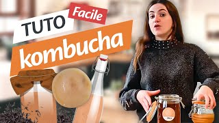 TUTO KOMBUCHA  la recette traditionnelle  facile et délicieuse [upl. by Neyugn]