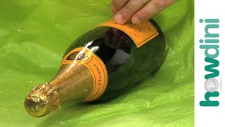 How to gift wrap a champagne bottle [upl. by Gennifer]