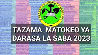 NECTA MATOKEO YA DARASA LA SABA 2023 PSLE Results JINSI LA KUANGALIA [upl. by Catto391]