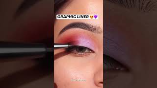 Easy Graphic Liner Tutorial shorts eyemakeup eyeliner eyemakeuptutorial makeuptutorial beauty [upl. by Ajdan]